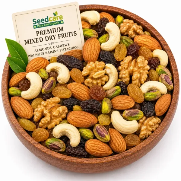 Seedcare Premium Mixed Dry Fruits | Almonds Cashews Walnuts Raisins Pistachios