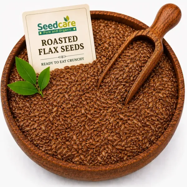 Seedcare Roasted Flax Seeds | Ready to Eat Crunchy | No Oil No Salt