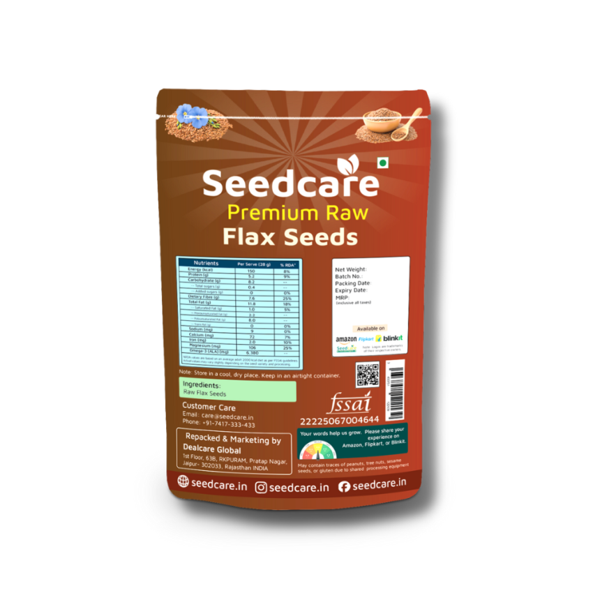 Seedcare Flax Seeds | Premium Raw Alsi Seeds