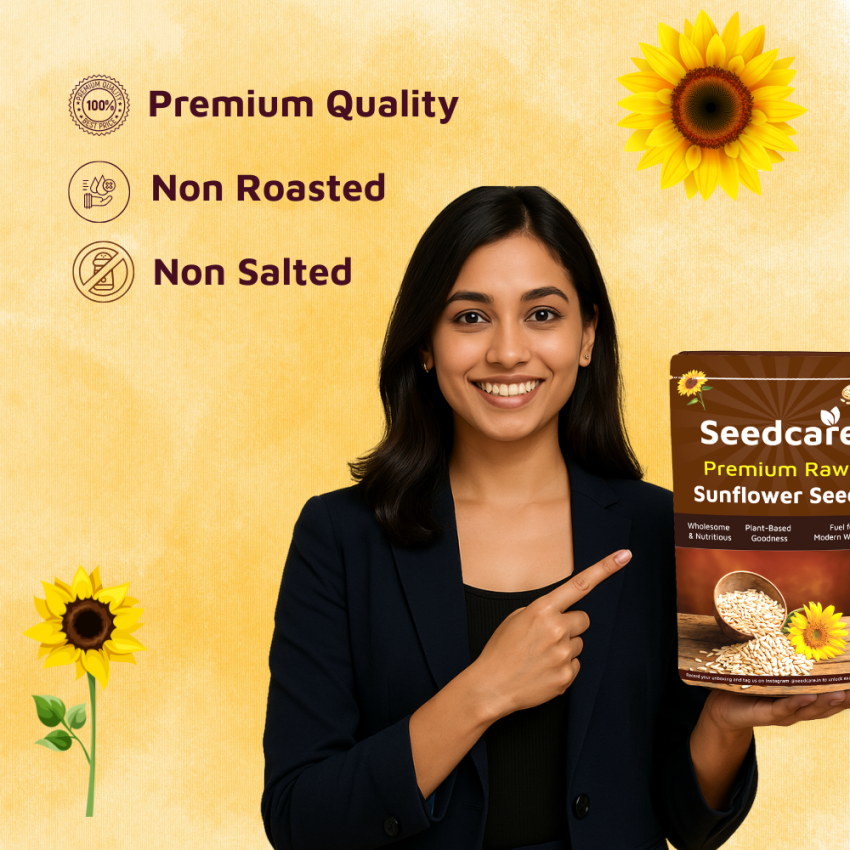 Seedcare Raw Sunflower Seeds 1kg (500g x 2) | Ready to Eat