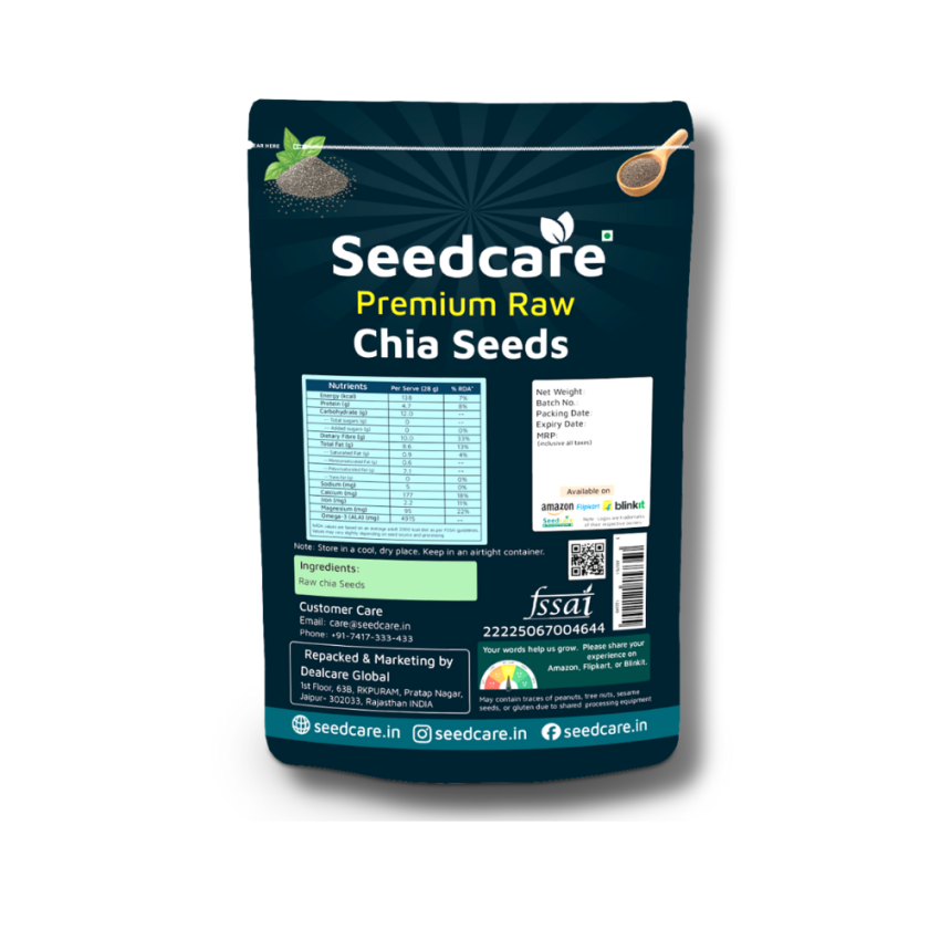 Premium Quality Chia Seeds | Raw Edible Superfood Seeds