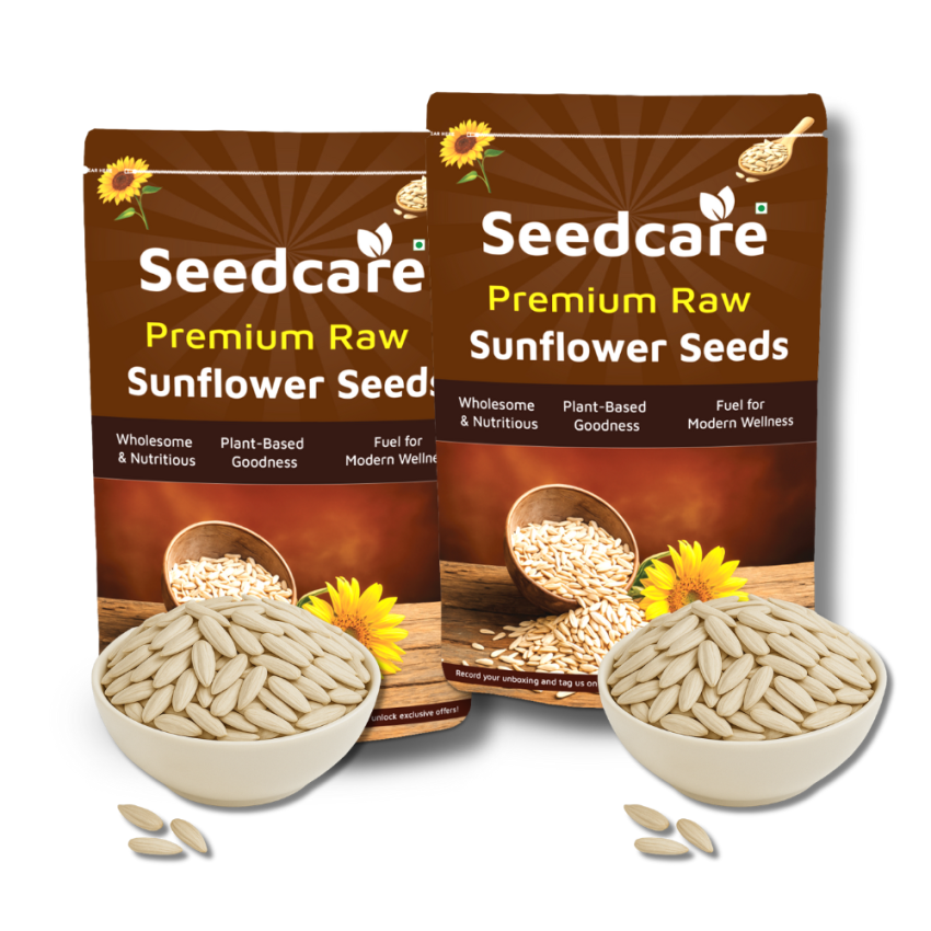 Seedcare Raw Sunflower Seeds 1kg (500g x 2) | Ready to Eat