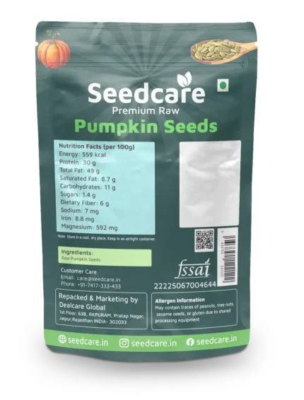 Seedcare pumpkin seeds back